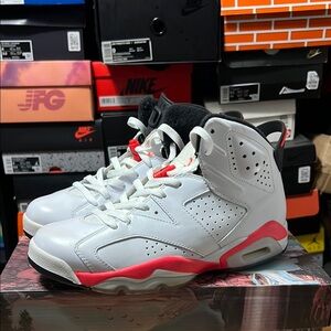 Nike Air Jordan 6 Retro White Red Sneakers